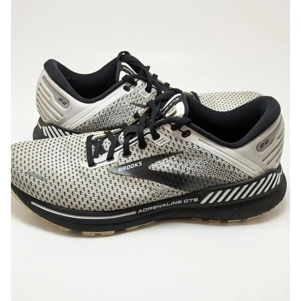 Womens Brooks Adrenaline GTS 22 White Black Running Shoes 1203531B135 Size 11